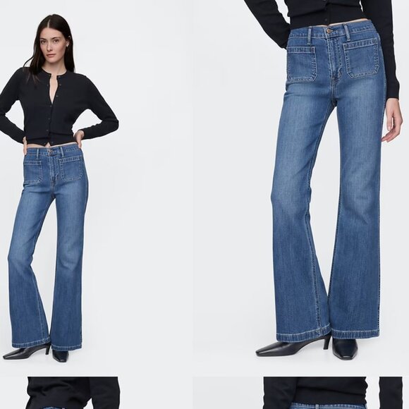 GAP High Rise '70s Flare Jeans - Picture 1 of 4